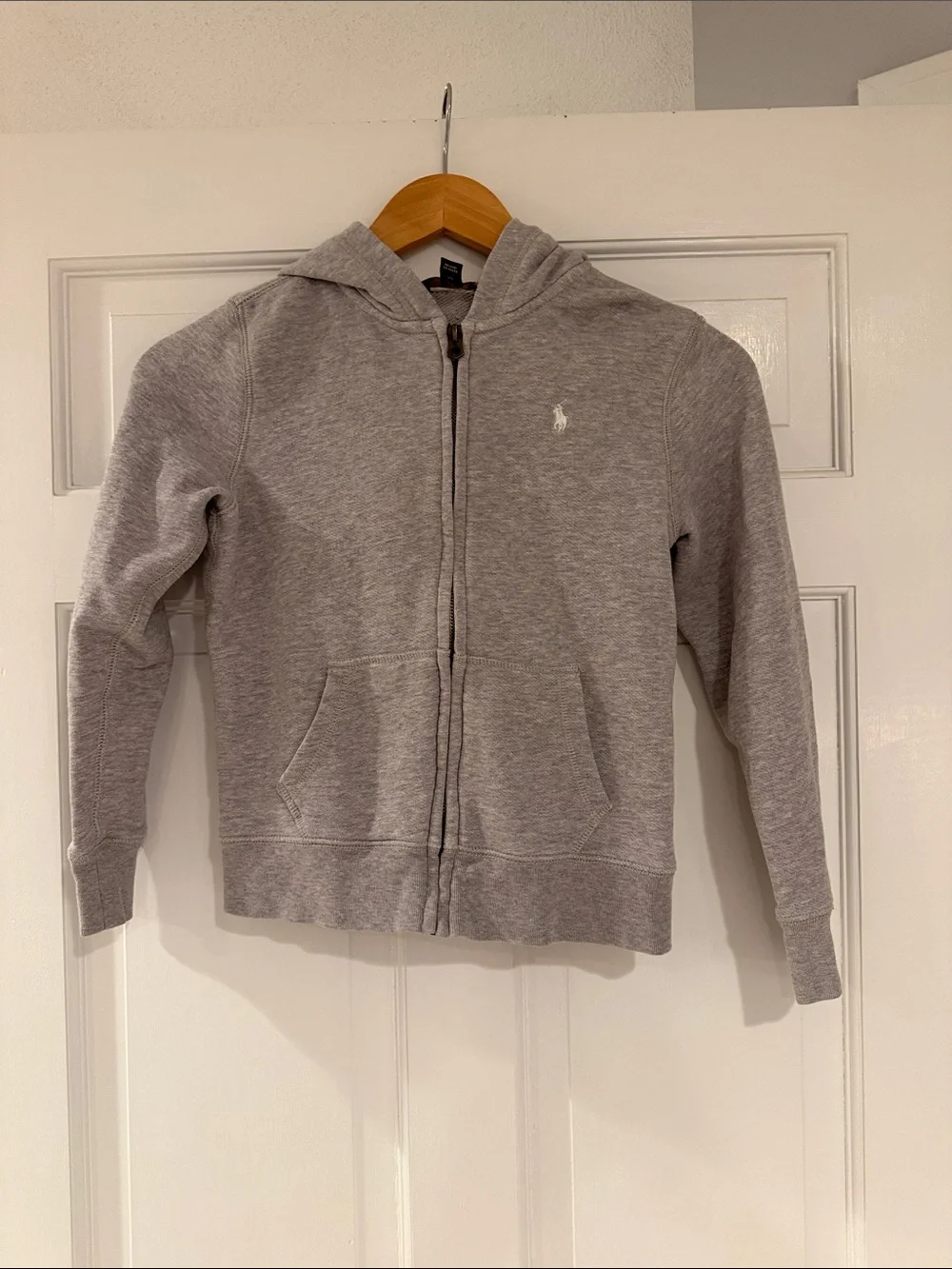 Ralph Lauren Kids Heather Gray Zip Hooded Sweatshirt